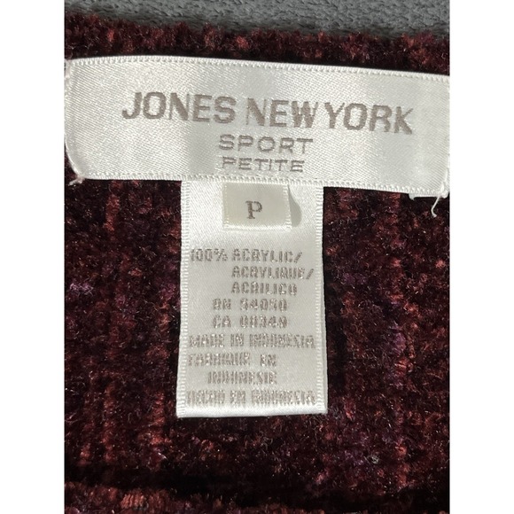 JONES NEW YORK women's wine color Pullover Sweater soft size P - Picture 6 of 8